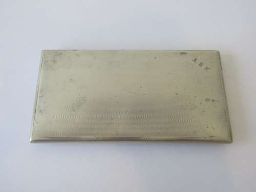 Hallmarked solid Silver Cigarette case, P&B London, 266grams, 9cm x 16cm