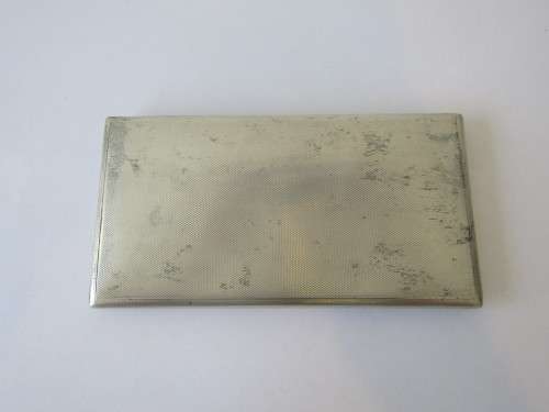 Hallmarked solid Silver Cigarette case, P&B London, 266grams, 9cm x 16cm