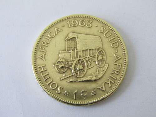 1963 1c South African Coin