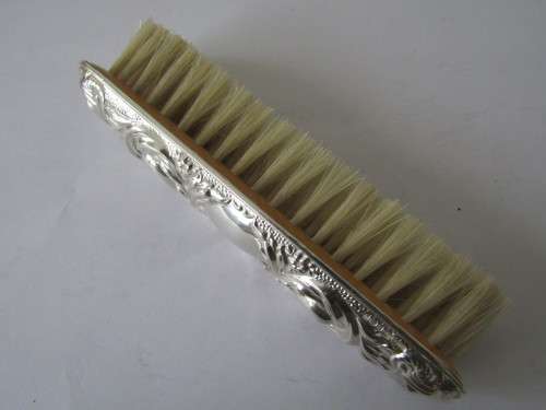 Boxed hallmarked Broadway & co. Birmingham Silver dressing table Set, 4 piece, complete