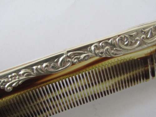 Boxed hallmarked Broadway & co. Birmingham Silver dressing table Set, 4 piece, complete