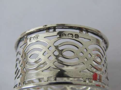 Vintage hall marked solid silver Servette ring, 14grams, Bermingham 1904