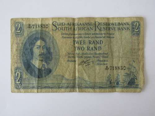 Old SA R2 bank note, G Rissik, B series - others available