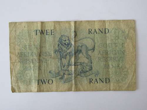 Old SA R2 bank note, G Rissik, B series - others available
