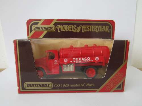 Matchbox Models of Yesteryear, 1920 AC model Mack, Tanker, 1:69, 1980's, mint in box
