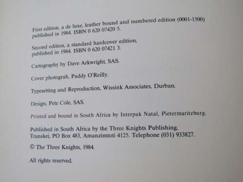 The Elite Rhodesian special air service hard cover book, 1984, 449 pages