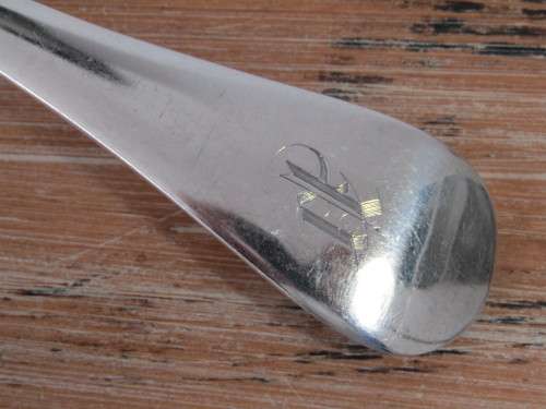 Very large vintage silverplated Serving Spoon with hallmarks, 34cm long