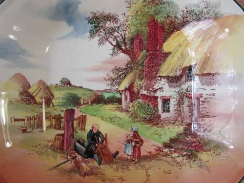 Vintage Royal Doulton large Bowl, Rustic England, 22cm x 22cm x 5cm