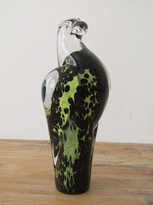 Vintage Ronneby Swedish hand made art crystal Eagle ornament, 23cm high, excellent condition