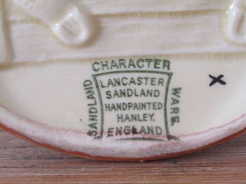 Vintage Lancaster Sandland toby charater Mug with silverplated rim, Weller and Sairey, 12cm deep