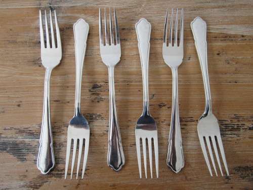 Set of 6 vintage Eetrite silverplated A1 Dubarry Forks, 18cm, excellent condition, others available