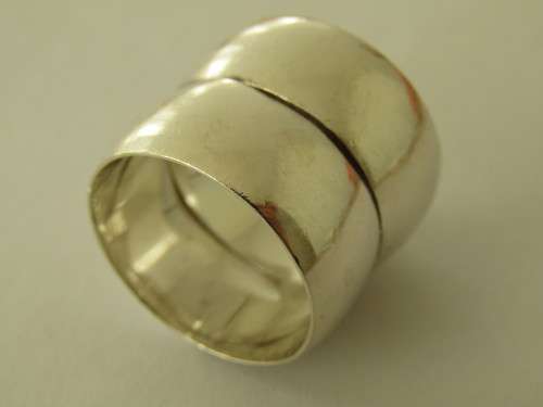 Vintage 925 solid silver large double Ring, stamped, 13.5 grams, many others ON SALE now