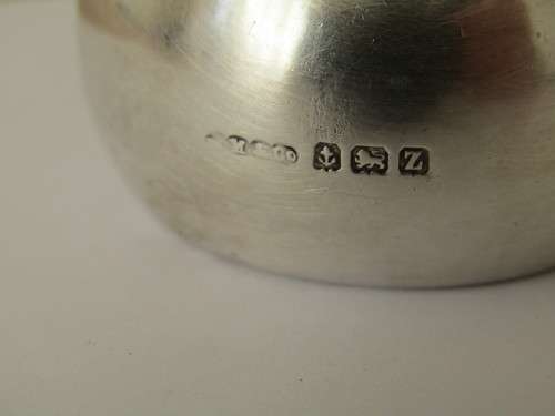 Vintage hallmarked solid silver Serviette ring, 5cm diameter, 22.8 grams