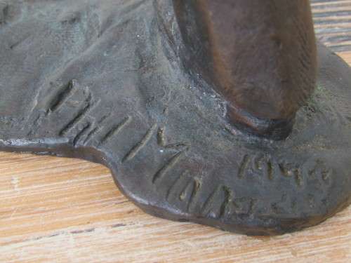 Original rare Phil Minnaar bronze statue of a Boer war Verkenner / Scout, signed and numbered, 32cm