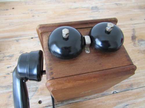 Antique Ericsson wooden box Telephone, England **No reserve Telecommunication auction now on**