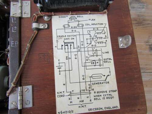 Antique Ericsson wooden box Telephone, England **No reserve Telecommunication auction now on**