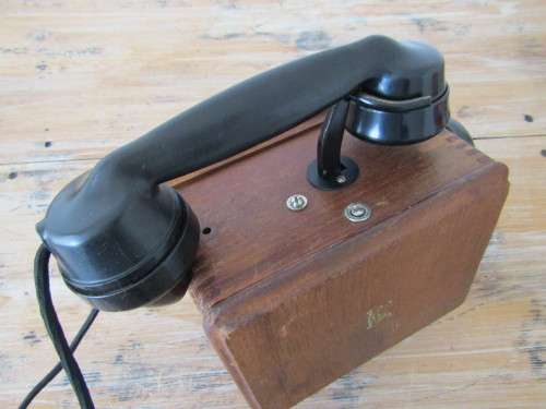 Antique Ericsson wooden box Telephone, England **No reserve Telecommunication auction now on**