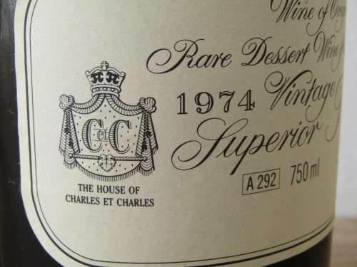 1974 The house of Charles rare collection 16 year Superior Red Muscadel, numbered-only 14530 bottled