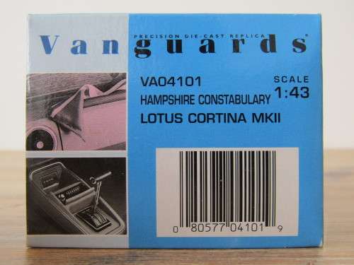Collectable metal die cast scale model, Vanguards Police series, Lotus Cortina MK2, mint in box