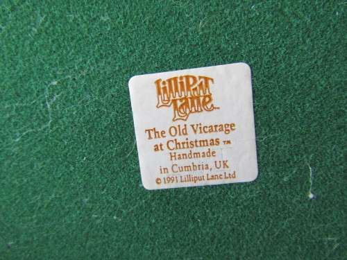 Vintage 1991 Large Lilliput Lane house ornament "The old Vicarage at Christmas", excellent condition