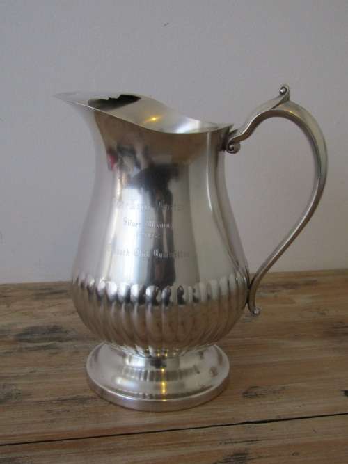 Vintage Silverplated large water Jug with ice guard, 24cm high
