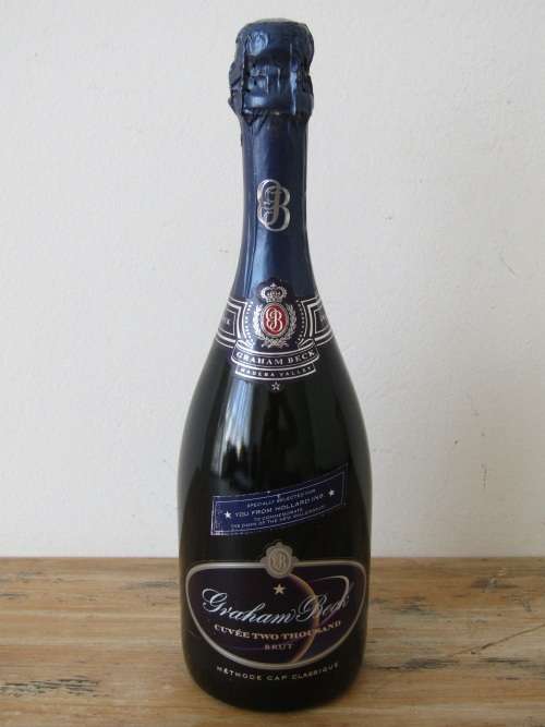 Vintage MCC Sparkling Wine, 2000 Graham Beck Cuvee two thousand Brut 750ml, 11%, excellent condition