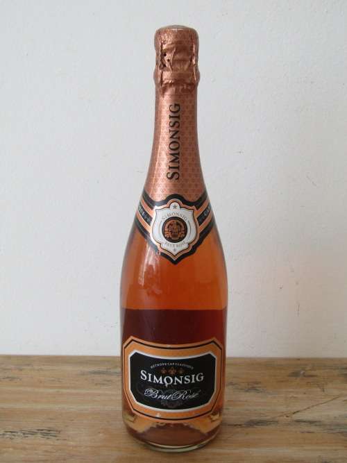 Vintage MCC Sparkling Wine, Simonsig Brut Rose, 750ml, 12%, excellent condition