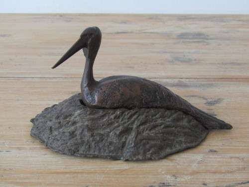 1989 Keith Calder "Eromel collection" solid Bronze statue, 16.5cm x 10cm x 8cm, rare