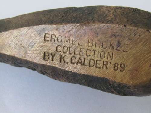 1989 Keith Calder "Eromel collection" solid Bronze statue, 16.5cm x 10cm x 8cm, rare