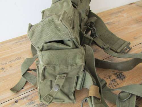 Original old SADF military Webbing Kidney Pouches with straps