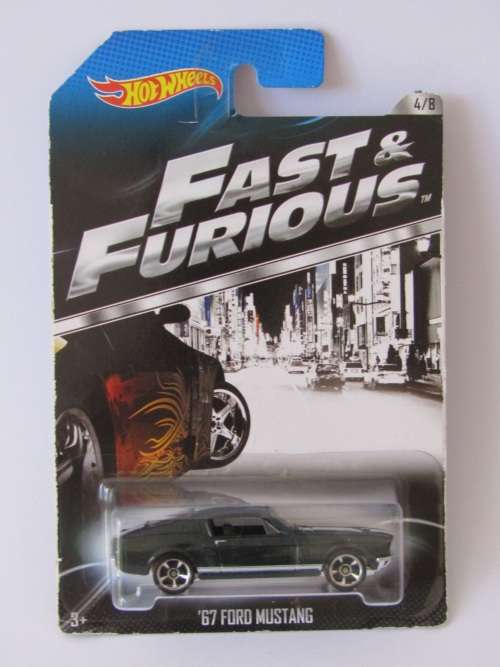 Sealed 2013 Hotwheels Fast and Furious "1967 Ford Mustang", 4/8, blister pack, 1:64