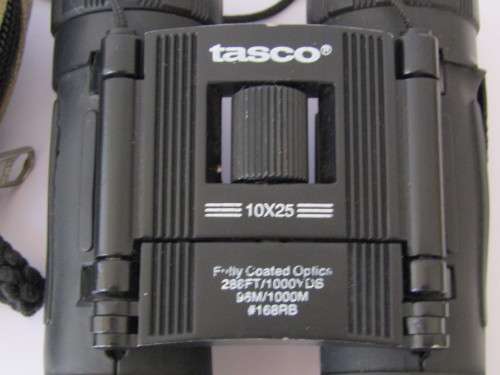 Vintage Tasco 10x25 mini Binoculars with pouch, 100% working