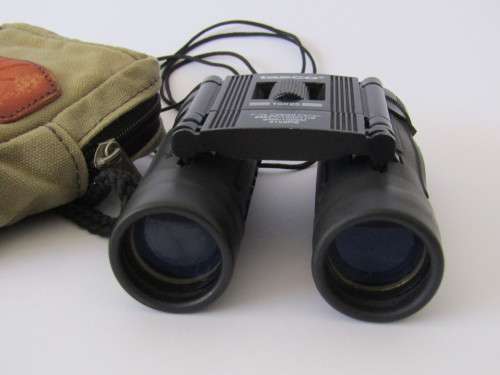 Vintage Tasco 10x25 mini Binoculars with pouch, 100% working