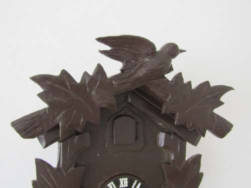 Vintage wall mounted wooden mechanical Cukoo Clock with Weights and Pendulum, made in West Germany