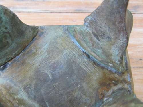 Antique original solid Bronze Oriental Incence burner with Foo Dog detail, large 41cmcm