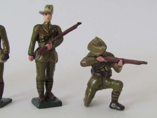 Vintage boxed set of 5 "SA Mounted Infantry 1899 - 1902" lead toy soldiers figures,6cm