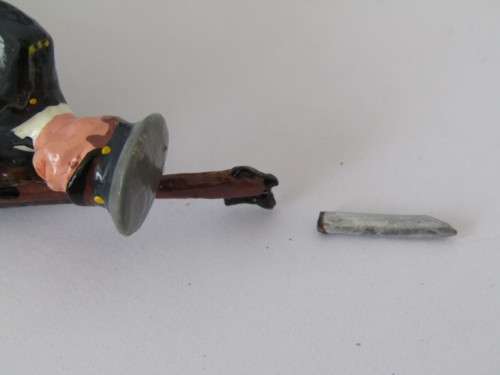 Vintage boxed set of 6 "South African Police 1965" lead toy soldier figures,6cm