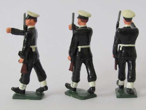 Vintage boxed set of 6 "South African Navy" lead toy soldiers figures, 6cm