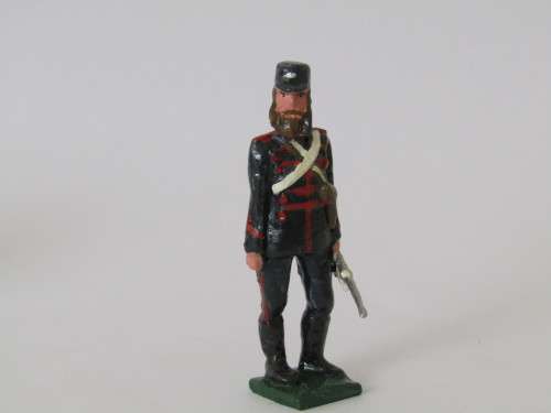 Vintage boxed set of 6 "Durban Mounted Rifles 1879" lead toy soldiers figures, 6cm