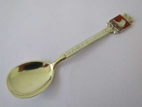 3 solid Silver and enamel Spoons, 38g (Value R450+) *No reserve SILVER auction Now on at Port no.5*