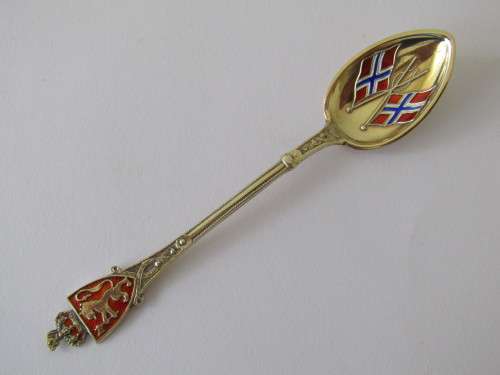 3 solid Silver and enamel Spoons, 38g (Value R450+) *No reserve SILVER auction Now on at Port no.5*
