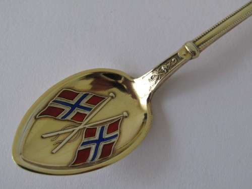 3 solid Silver and enamel Spoons, 38g (Value R450+) *No reserve SILVER auction Now on at Port no.5*