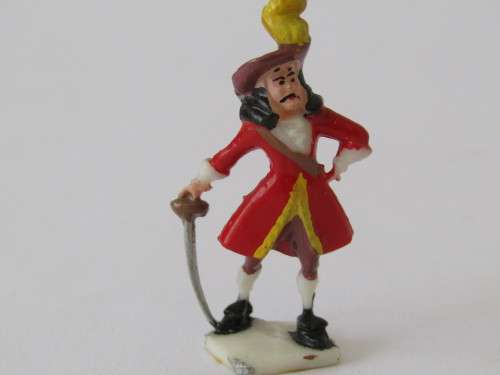 Lot of 2 Disneykins Figurines Marx Toys Hong Kong 1961, Captain Hook and Blue Fairy