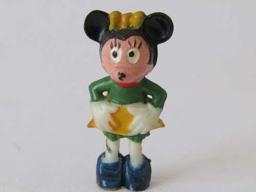 Lot of 2 Disneykins Figurines Marx Toys Hong Kong 1961, Minnie and Monty