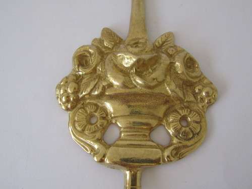 Vintage brass wall mounted Clothes Hook, 21cm, like new - 3 available