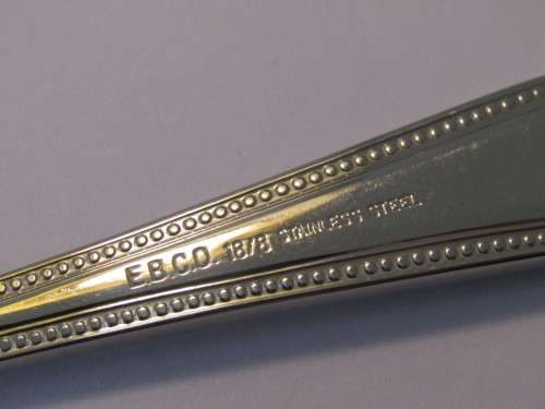 Vintage set of 12 E.B.C.O 18/8 Stainless Steel Fish Forks, 12cm, unused condition