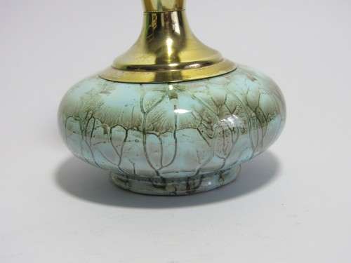 3 Beautiful vintage Delft brass and porcelain Jugs and 1 Ashtray in excellent condition 12cm to 19cm