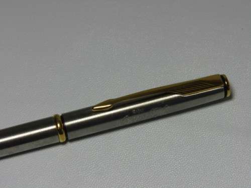 Vintage Coca Cola Parker Pen, Ball Point in original Case, brushed metal and gold plated, mint cond.