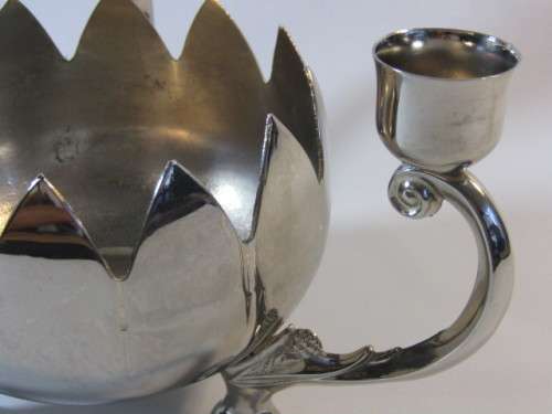 Vintage 3 arm silverplated Candle Holder with centre Bowl, approx 19cm x 11cm