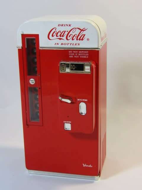 Vintage 1994 Coca Cola metal / tin Musical "Vending Machine",  excellent working condition, 18 x 9cm